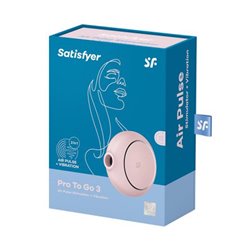 SATISFYER PRO TO GO 3 VIBRADOR Y ESTIMULADOR DE AIRE ROSA 1UNMUJER