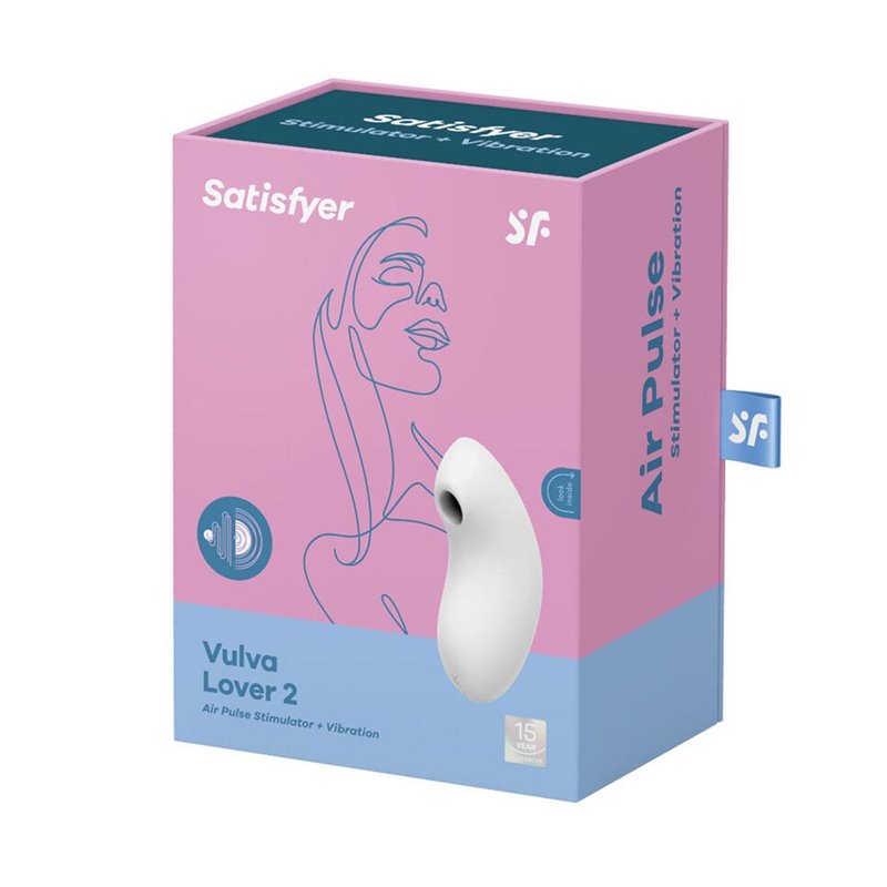 SATISFYER VULVA LOVER 2 VIBRADOR Y ESTIMULADOR DE AIRE BLANCO 1UNMUJER