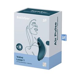 SATISFYER VULVA LOVER 1 VIBRADOR Y ESTIMULADOR DE AIRE AZUL 1UNMUJER