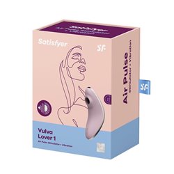 SATISFYER VULVA LOVER 1 VIBRADOR Y ESTIMULADOR DE AIRE LILA 1UN;MUJER