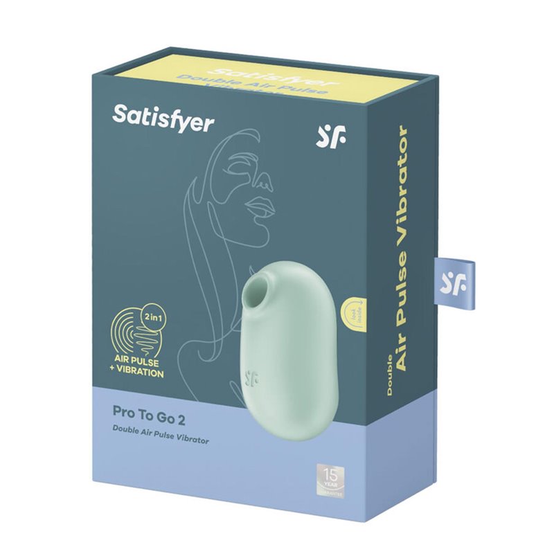 SATISFYER PRO TO GO 2 VIBRADOR DOBLE AIR PULSE MENTA 1UN;UNISEX