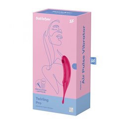 SATISFYER TWIRLING PRO VIBRADOR AIR PULSE HYBRID ROJO 1UN;UNISEX