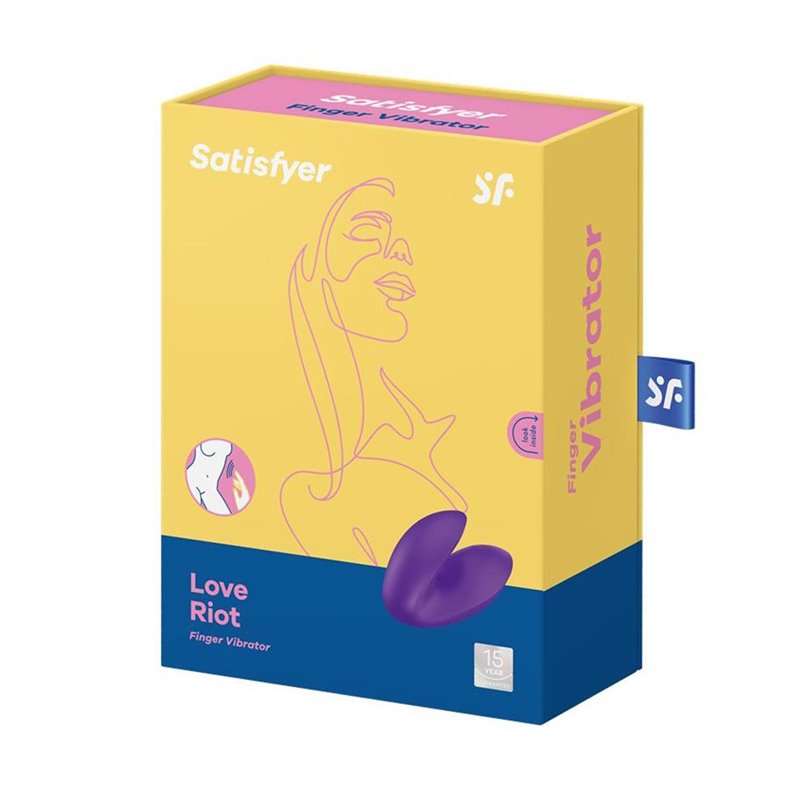 SATISFYER LOVE RIOT VIBRADOR DEDO PURPURA 1UN;UNISEX