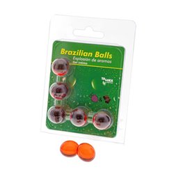 BRAZILIAN BALLS BALLS GEL INTIMO AROMA FRESA Y CHOCOLATE 1UN;MUJER