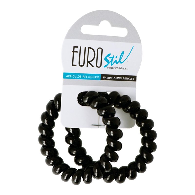 EUROSTIL NEGRO NEGRO GOMAS EN ESPIRAL GRANDE 55CM PACK 1UN;UNISEX