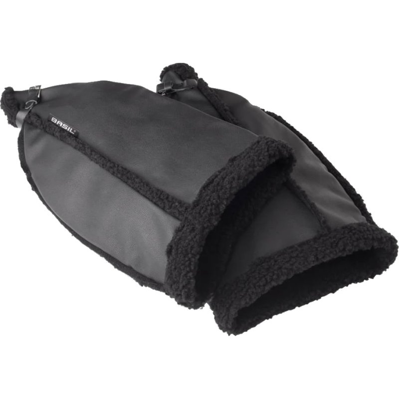 Handwarmers Set Artificial Leather Unisex Black