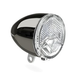 headlight 606 E-bike 6-48 volt dark chrome 15 lux