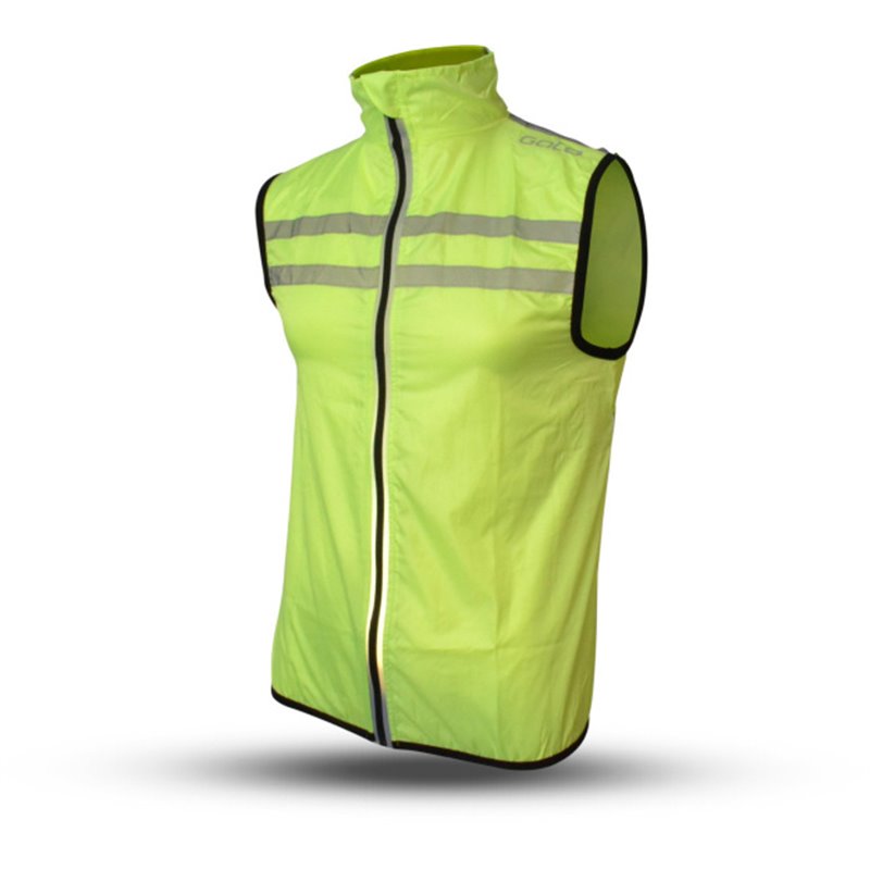 Windbreaker mesh vest usb led neon yellow size XS