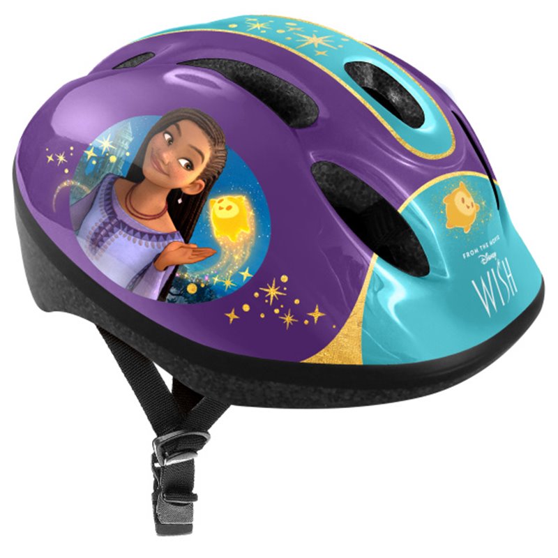 Wish Bicycle Helmet Adjustable Junior Purple/Turquoise size 50-56 cm (S)