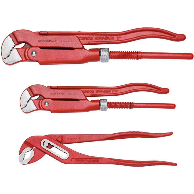 Pliers Kit Pipe Wrench and Water Pump Pliers 3-piece