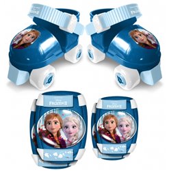 Frozen II Rollschuhe mit Schutz Mädchen Blau Größe 23-27