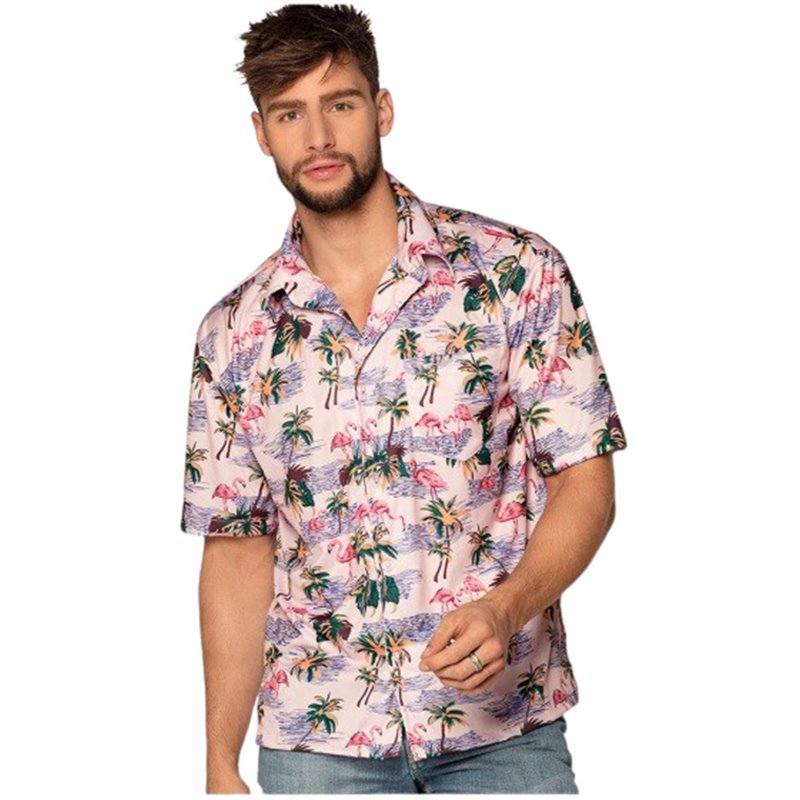 Flamingo Bluse Polyester Herren Größe L