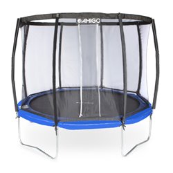 Deluxe trampolin mit Sicherheitsnetz 305 cm blau