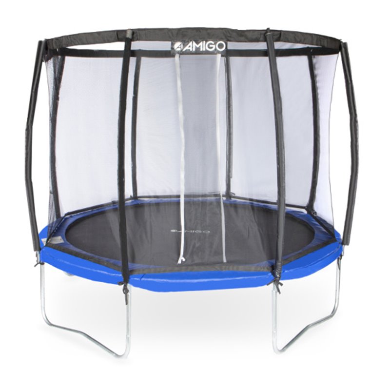 Deluxe trampolin mit Sicherheitsnetz 305 cm blau