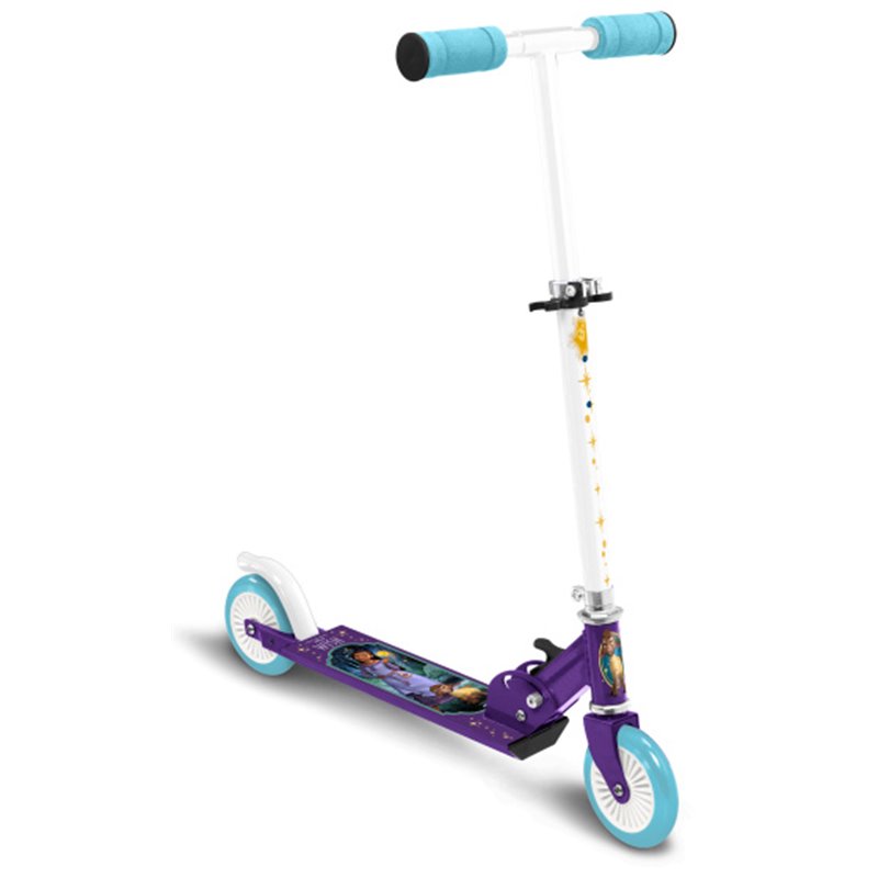 Wish 2-Rad Kinderroller Faltbare Fußbremse Lila/Blau