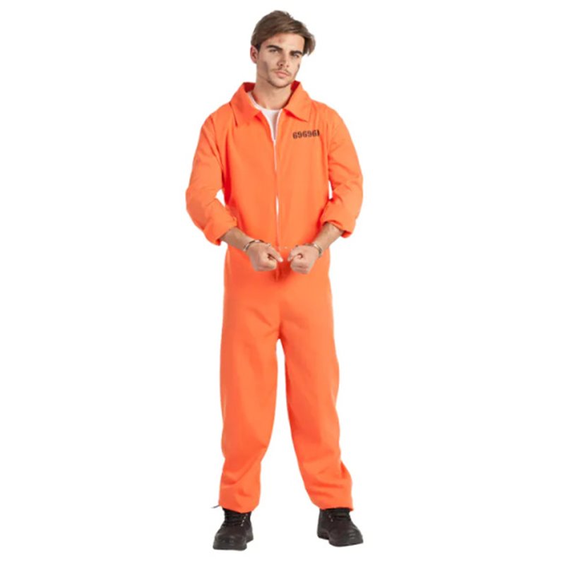 Kostüm Orange Overall Prisoner Peter Männer Größe XL