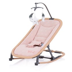 Velvet Faltbare Babywippe mit Mobile Rose Water Wood