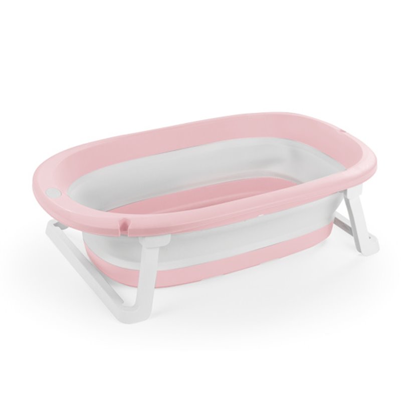 Faltbare Babybadewanne Rosa/Weiß