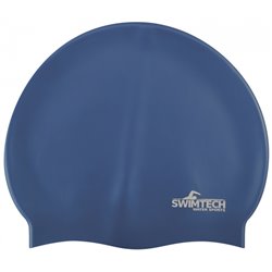 swim cap silicone one-size dark blue