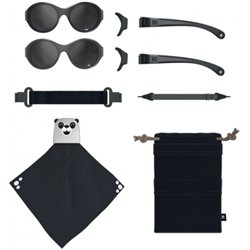 Click & Change children's sunglasses set black/gray