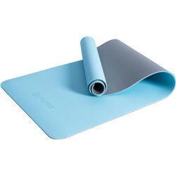 yoga mat 173 x 58 cm elastomer/rubber blue