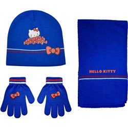 winter set Hello Kitty junior acrylic blue 4-piece one-size