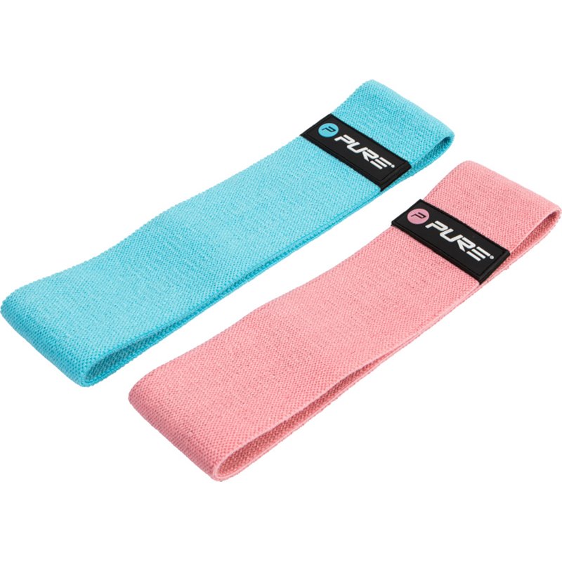 resistance bands polyester blue/pink 2 pcs