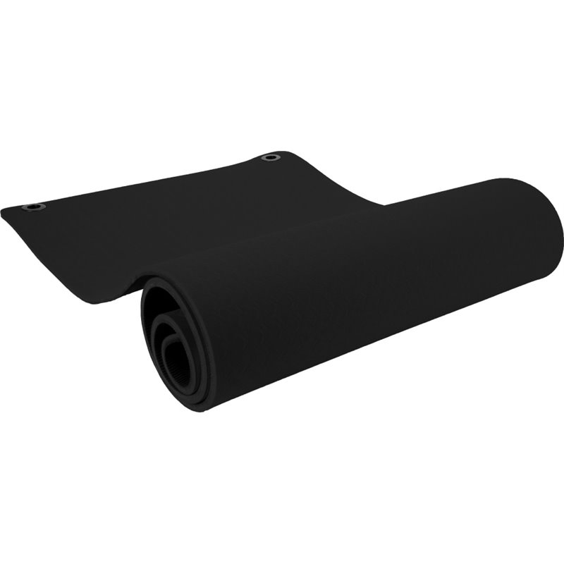 fitness mat 173 x 61 cm TPE black