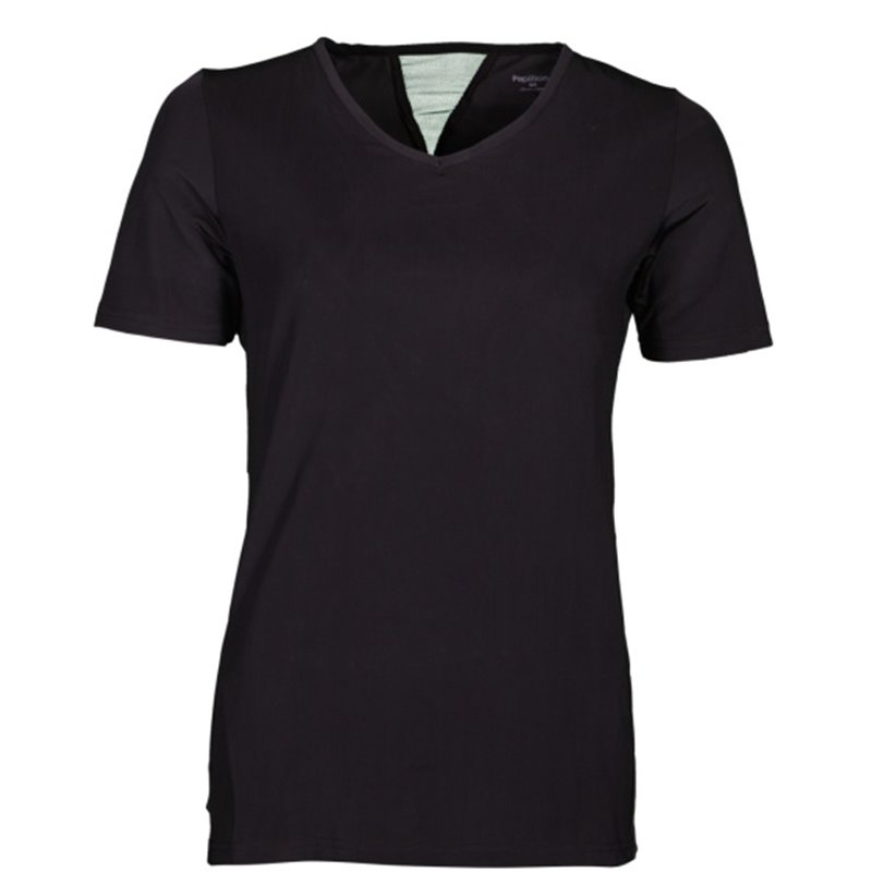 Fitness shirt s/sl v-neck ladies black size S