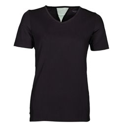 Fitness shirt s/sl v-neck ladies black size XXL