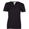 Fitness shirt s/sl v-neck ladies black size XXL