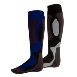 Svindal ski socks 2-pack unisex black/blue size 43-46