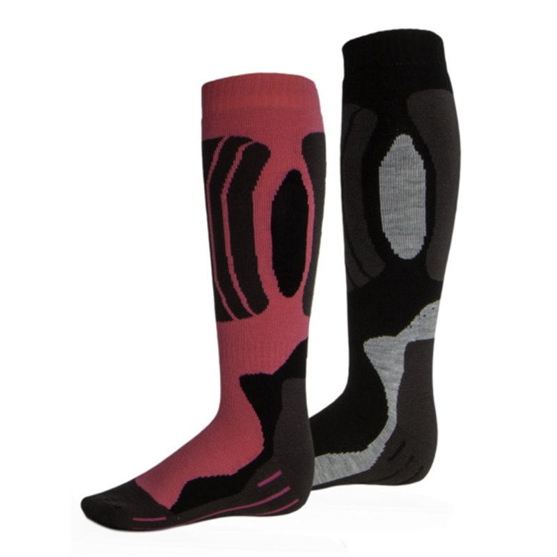 Svindal ski socks 2-pack unisex black/pink size 39-42