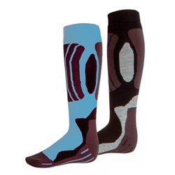 Svindal ski socks 2-pack unisex black/light blue size 35-38