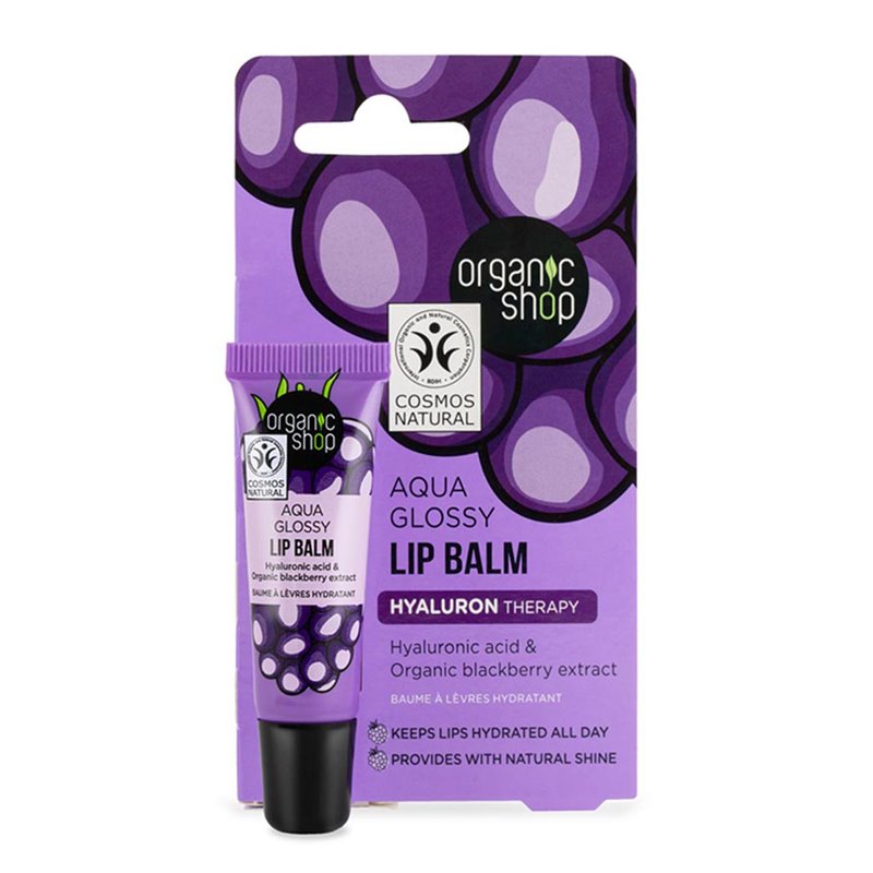 NATURA SIBERICA AQUA GLOSSY BALSAMO LABIAL BLACKBERRY 1UNMUJER