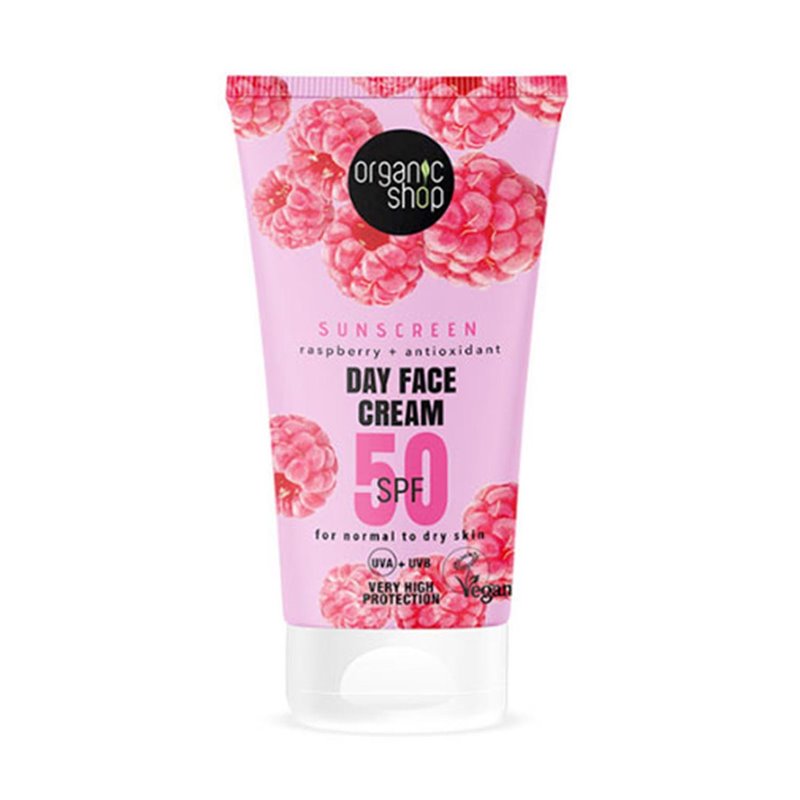 ORGANIC SHOP RASPBERRY CREMA FACIAL DE DIA SPF50 50ML;UNISEX