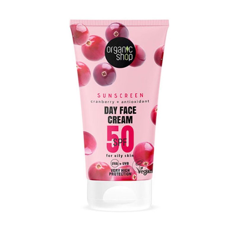 ORGANIC SHOP CRANBERRY CREMA FACIAL DE DIA SPF50 50ML;UNISEX