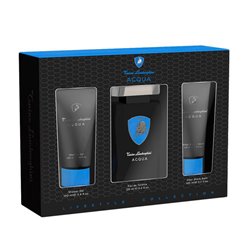 TONINO LAMBORGHINI ACQUA EAU DE TOILETTE 125ML VAPORIZADOR + GEL DE BAÑO 100ML + BALSAMO AFTER SHAVE 100ML;HOMBRE