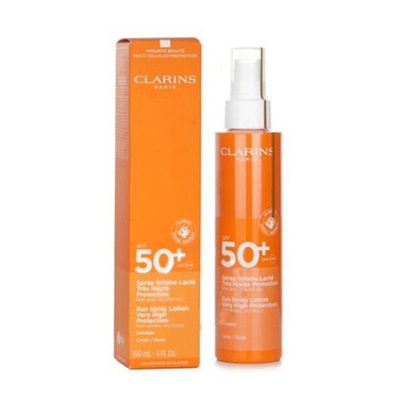 CLARINS GLOWING ACEITE SOLAR SPF50+ 150ML VAPORIZADOR;MUJER