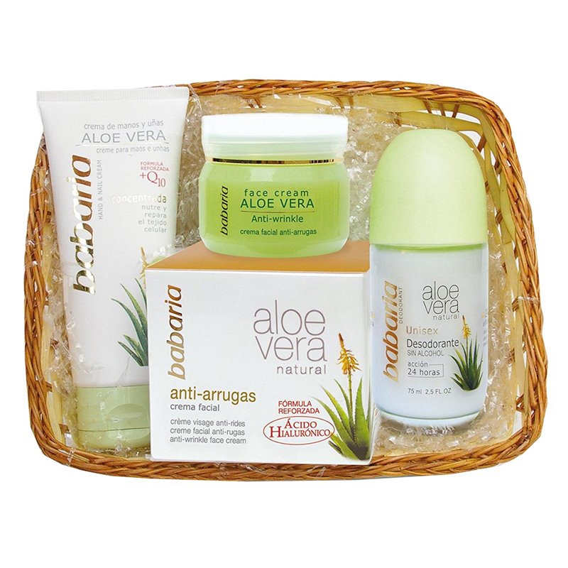 BABARIA ALOE VERA CREMA 225ML + DESODORANTE ROLL-ON CREMA DE MANOS + 100MLMUJER