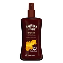 HAWAIIAN TROPIC PROTECTIVE DRY SPRAY OIL SPF20 MEDIUM 200ML VAPORIZADOR;UNISEX