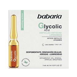 BABARIA GLYCOLIC ACID TRATAMIENTO ANTI-EDAD LIPOSOMAS AMPOLLAS 10MLMUJER