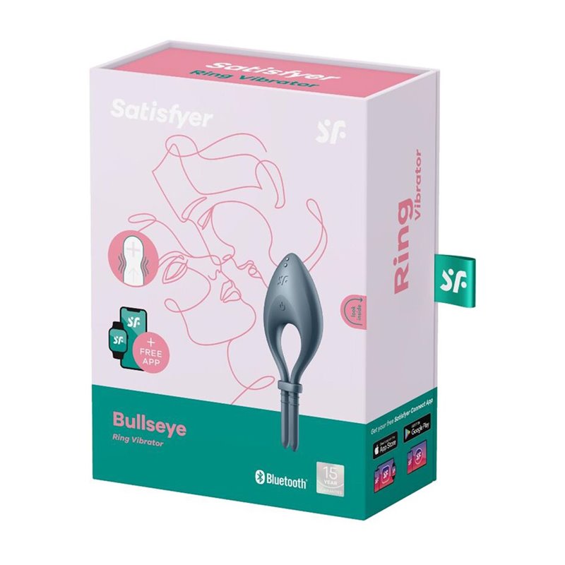 SATISFYER BULLSEYE ANILLO VIBRADOR GRIS 1UN;UNISEX