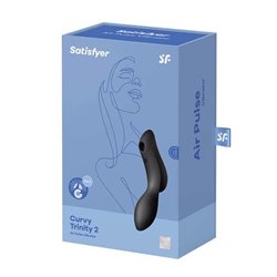 SATISFYER CURVY TRINITY 2 VIBRADOR DE AIRE NEGRO NEGRO 1UN;MUJER