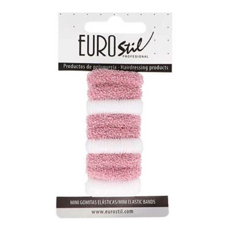 EUROSTIL CABELLO COLETEROS MINI-ROSA BLANCO PACK 9UN;MUJER