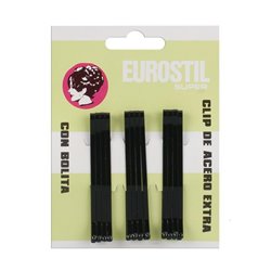 EUROSTIL CABELLO CLIPS 55MM BRONCE 12UN;MUJER