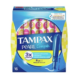 TAMPAX PEARL COMPAK COMPRESA REGULAR PACK 75ML;MUJER