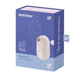 SATISFYER PRO TO GO 2 VIBRATOR DOUBLE AIR PULSE BEIGE 1UNMUJER