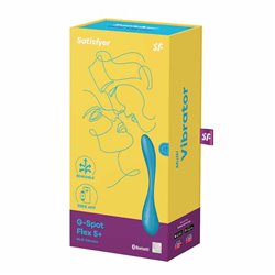 SATISFYER G-SPOT FLEX5+ MULTI-VIBRADOR AZUL BLUETOOTH 1UN;UNISEX