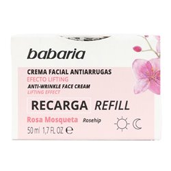 BABARIA ROSA MOSQUETA CREMA FACIAL ANTI-ARRUGAS VEGANO RELLENO 50ML;MUJER